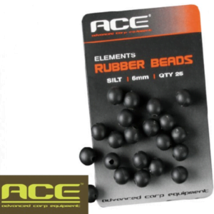 ACE RUBBER BEADS SILT 6 MM 25 UNI