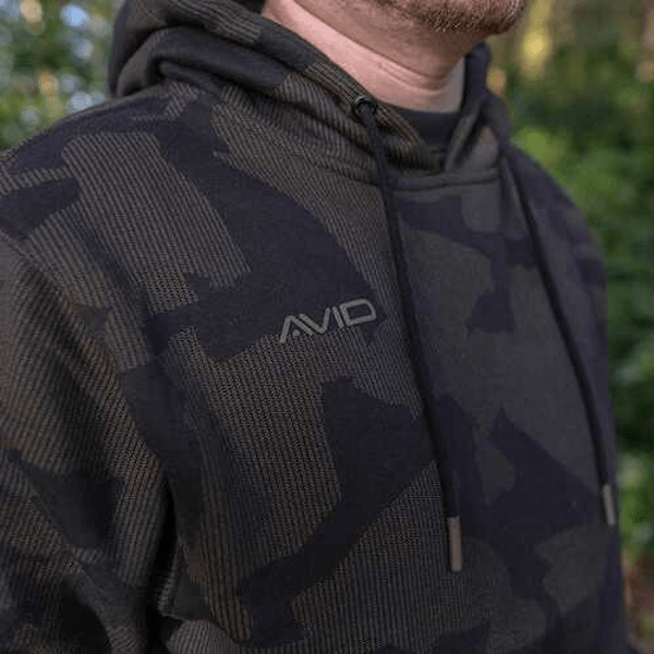 Sudadera de Pesca de camuflaje Avid Carp Distortion Camo hoodie