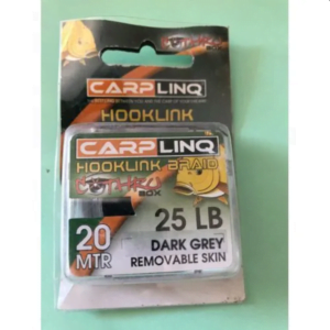 CARPLINQ HOOKLINK BRAID REMOVABLE SKIN DARK GREY 25LB 20MT