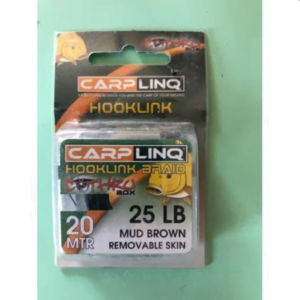 CARPLINQ HOOKLINK BRAID REMOVABLE SKIN MUD BROWN 25LB 20MT