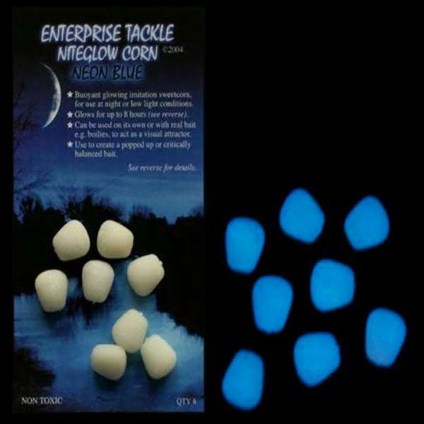 ENTERPRISE-MAIZ-NEON-BLUE Enterprise Tackle Imitación Maíz Pop-up Niteglow Corn Neon Blue Large