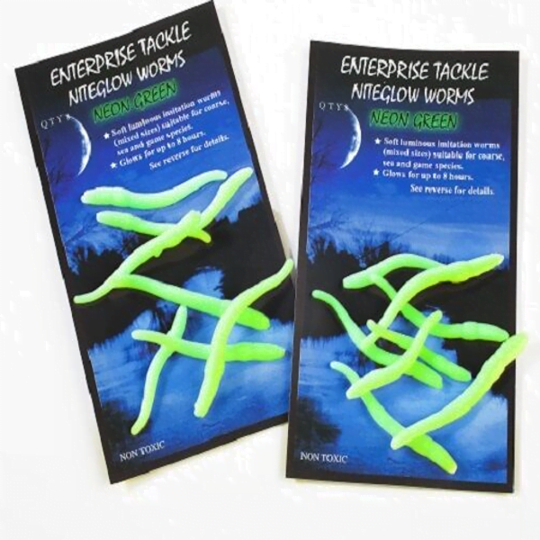 ENTERPRISE-NITEGLOW-WORMS Enterprise Tackle Niteglow Worms Neon Green
