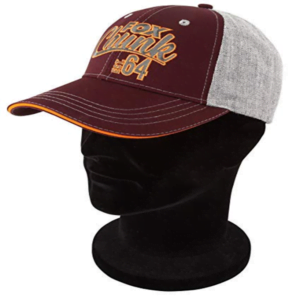 FOX CHUNK GREY/ORANGE BURGUNDY BASEBALL CAP