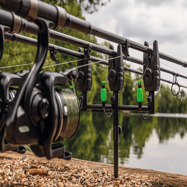 alarmas Fox Mini Micron X en una caña de pescar