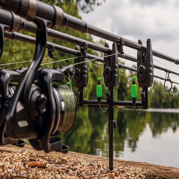 alarmas Fox Mini Micron X en una caña de pescar