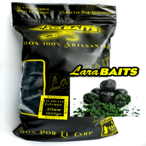 LARA BAITS BOILIES CACAHUETE-CAÑAMON 20MM 1KG
