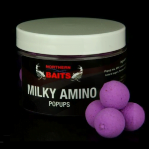 NORTHERN BAITS BOILIES MILKY AMINO POP UPS PURPURA 15 MM