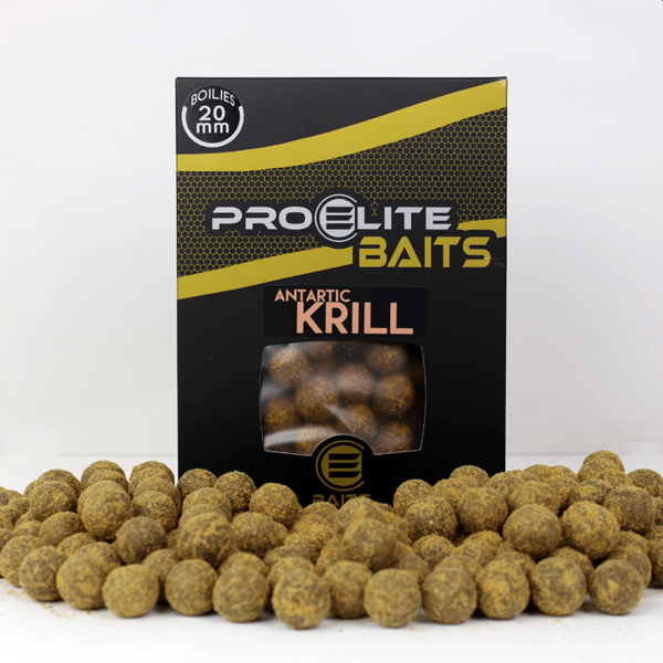 PRO-BOILIE-ANTARTIC Pro Elite Baits Antartic Krill Gold Boilies 20mm 1kg