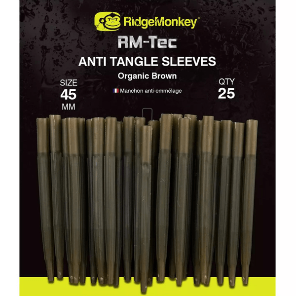 RidgeMonkey RM-Tec Anti Tangle Sleeves Organic Brown Long