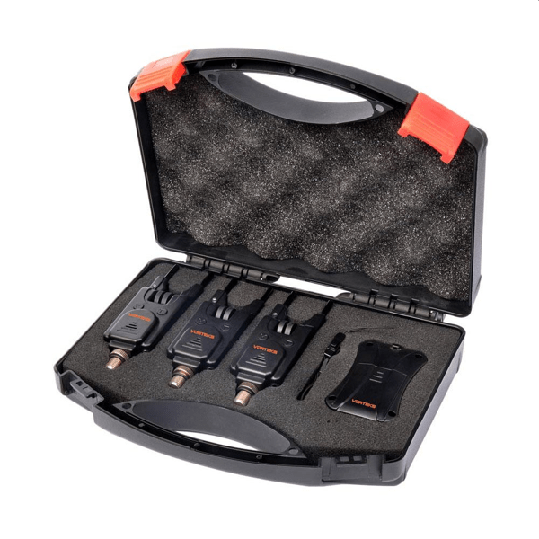 Kit de alarmas vorteks b2 3+1 en su maletín de transporte y protección