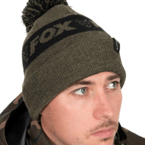 gorro fox bobble hat green black