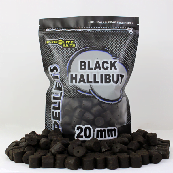 Pro Elite Baits Pellets Black Hallibut 20mm