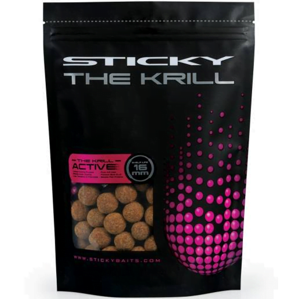 STICKY KRILL ACTIVE BOILIES Sticky Baits The Krill Boilies Active Shelflife
