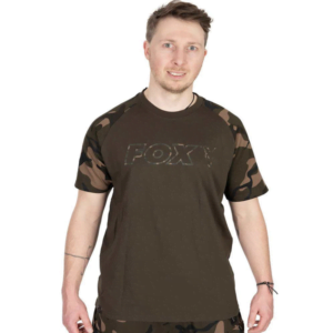 Fox Camo Outline Print T-Shirt Khaki