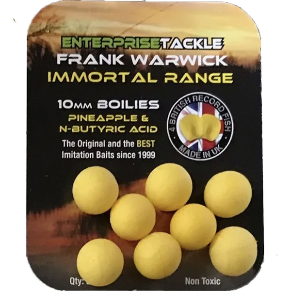 ENTERPRISE INMORTAL AMARILLO PINEAPPLE 10MM Enterprise Tackle The Inmortal Range Boilie Amarillo Sabor Piña/Ácido Butirico 10mm