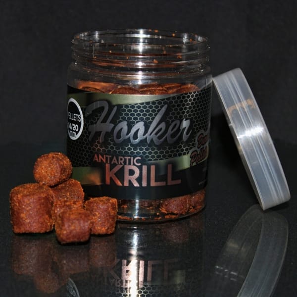 PRO ELITE ANTARTIC HOOKERS PELLETS Pro Elite Baits Antartic Krill Gold Hookers Pellets 14/20mm