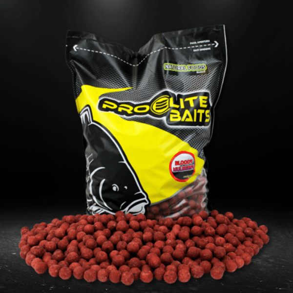 PRO ELITE CLASSIC BOILIES MULBERRY Pro Elite Baits Natural Food Boilies Bloody Mulberry 20mm 8kg