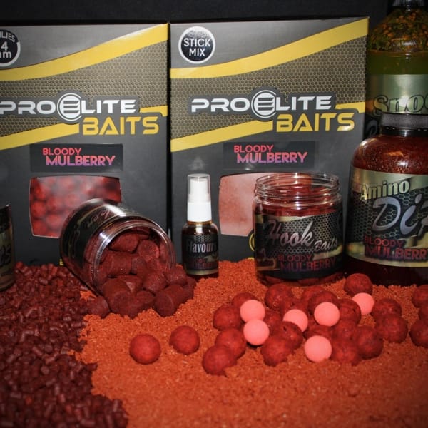 PRO ELITE GOLD BLOODY MULBERRY 3 Pro Elite Baits Bloody Mulberry Gold Boilie 20mm 1kg